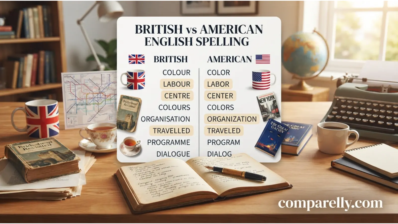 British English vs 🇺🇸 American English Spelling