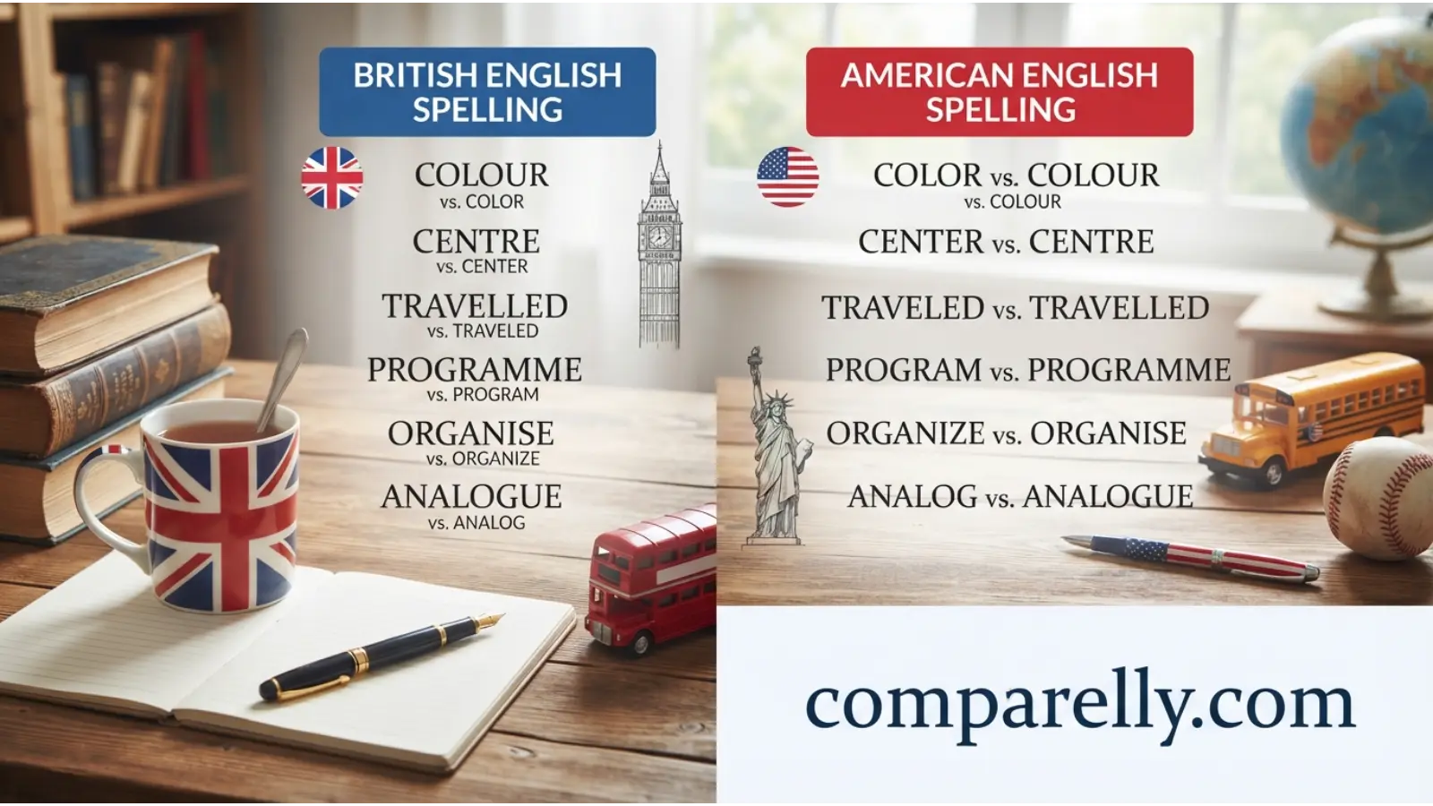 British English vs American English Spelling