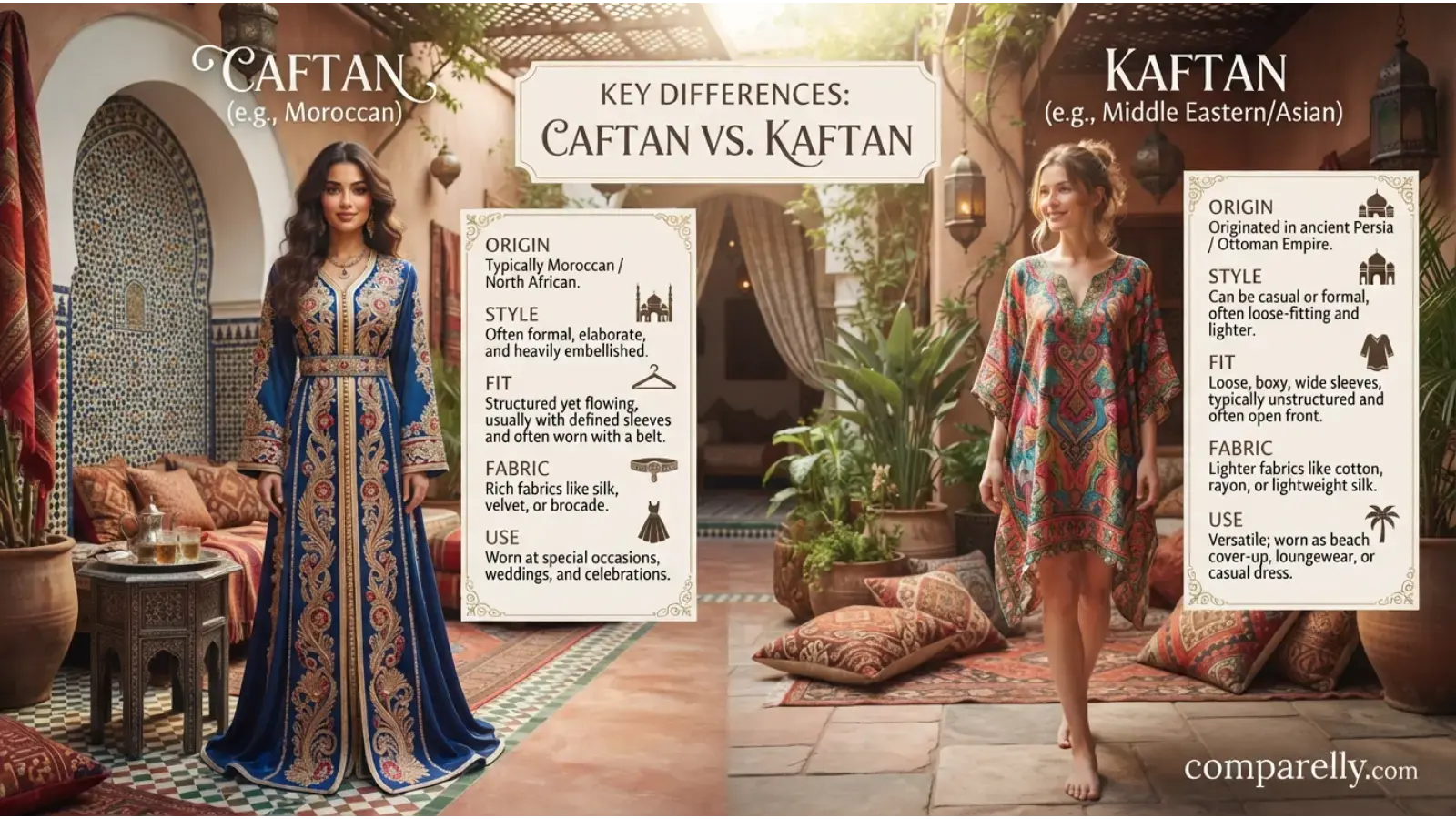 Key Differences Between Caftan and Kaftan