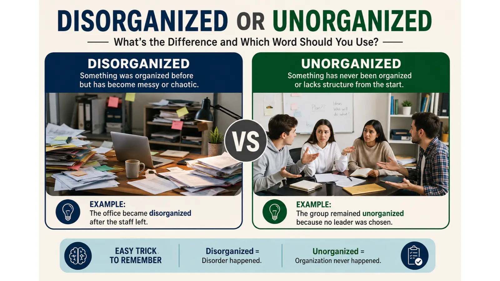 Disorganized Or Unorganized