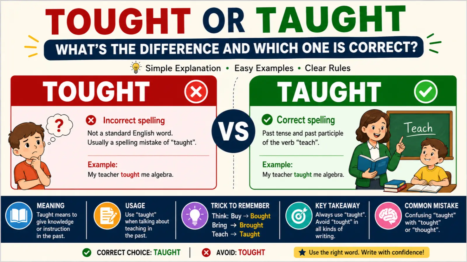 Tought Or Taught