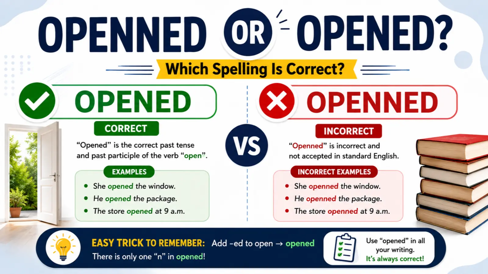 Openned Or Opened