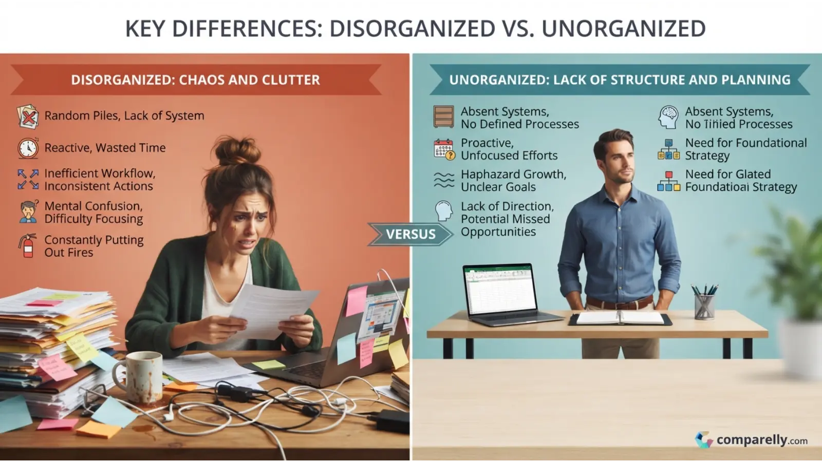 Key Differences Between Disorganized and Unorganized