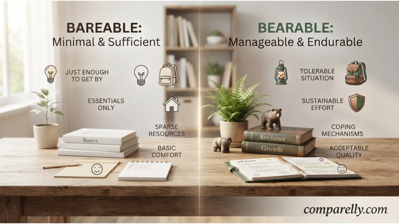 Key Differences Between Bareable and Bearable