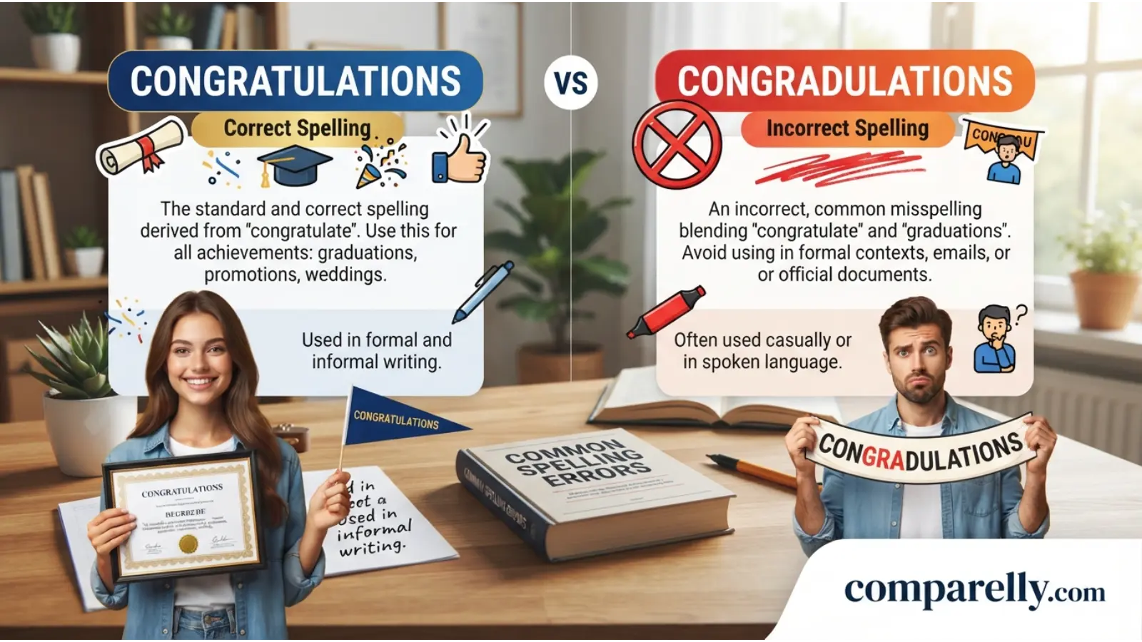Key Differences Between Congradulations and Congratulations