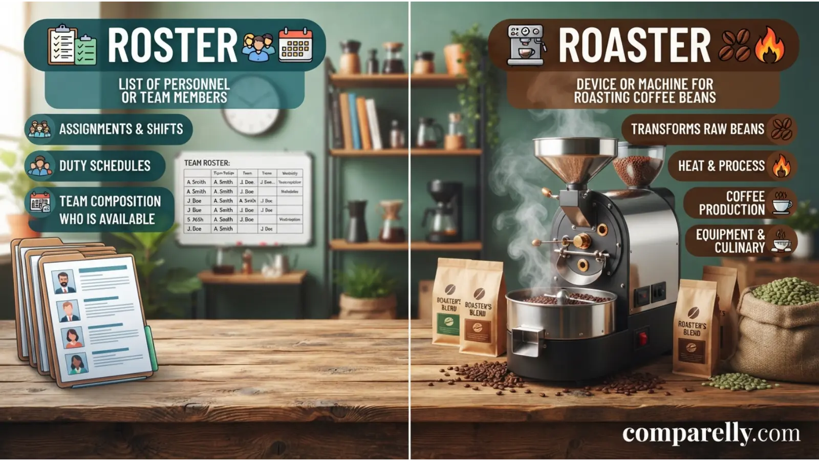Key Differences Between Roster and Roaster
