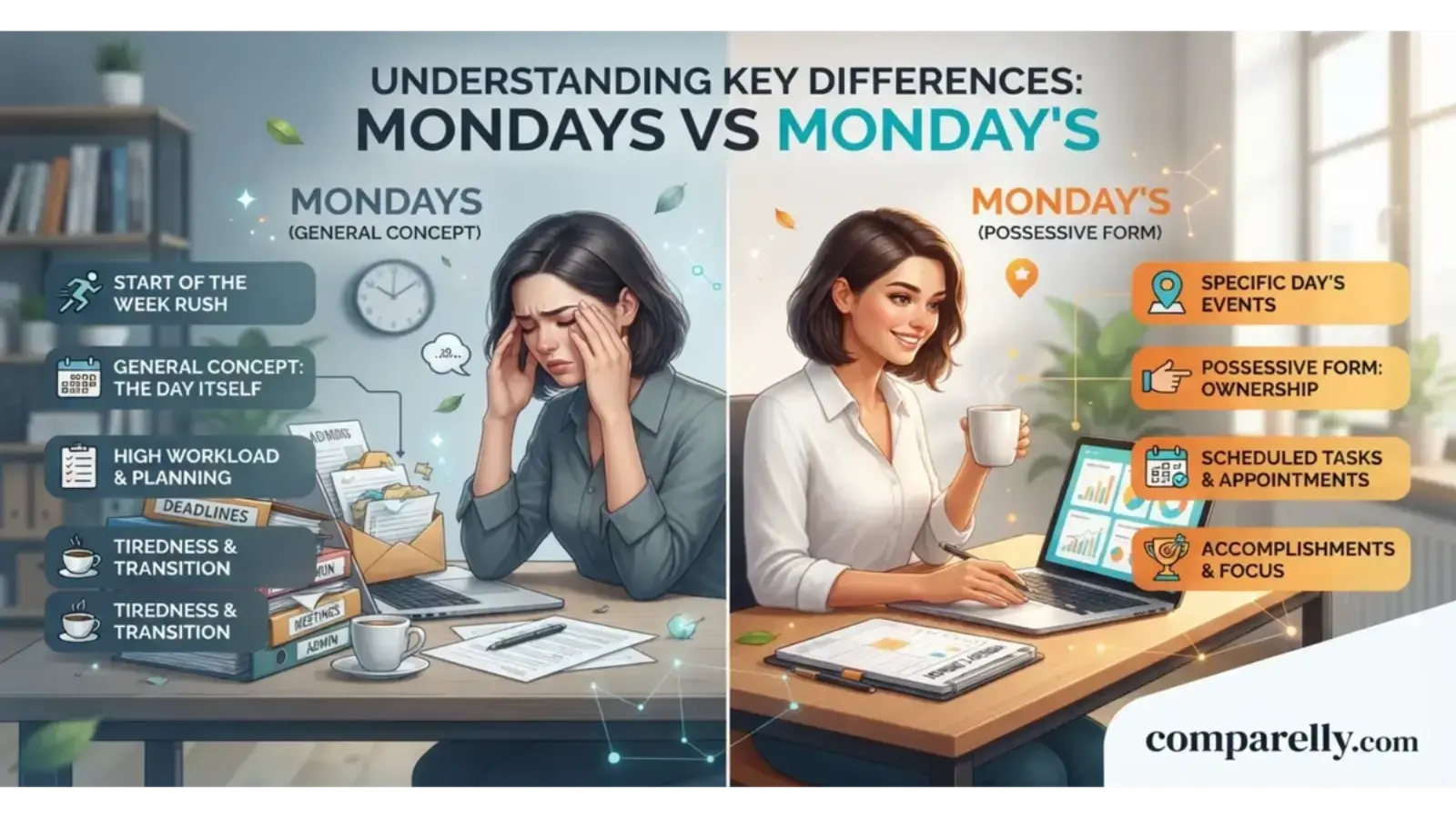 Key Differences Between Mondays and Monday’s