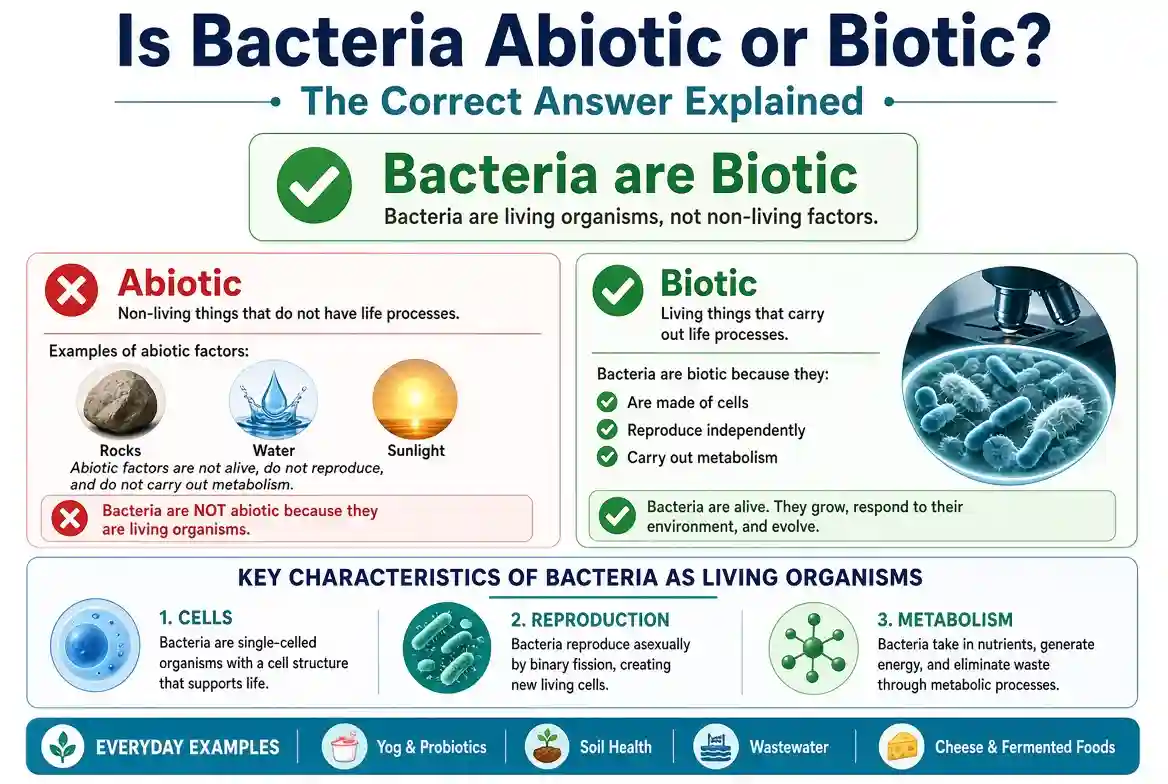 🧬 Is Bacteria Abiotic or Biotic? The Correct Answer Explained