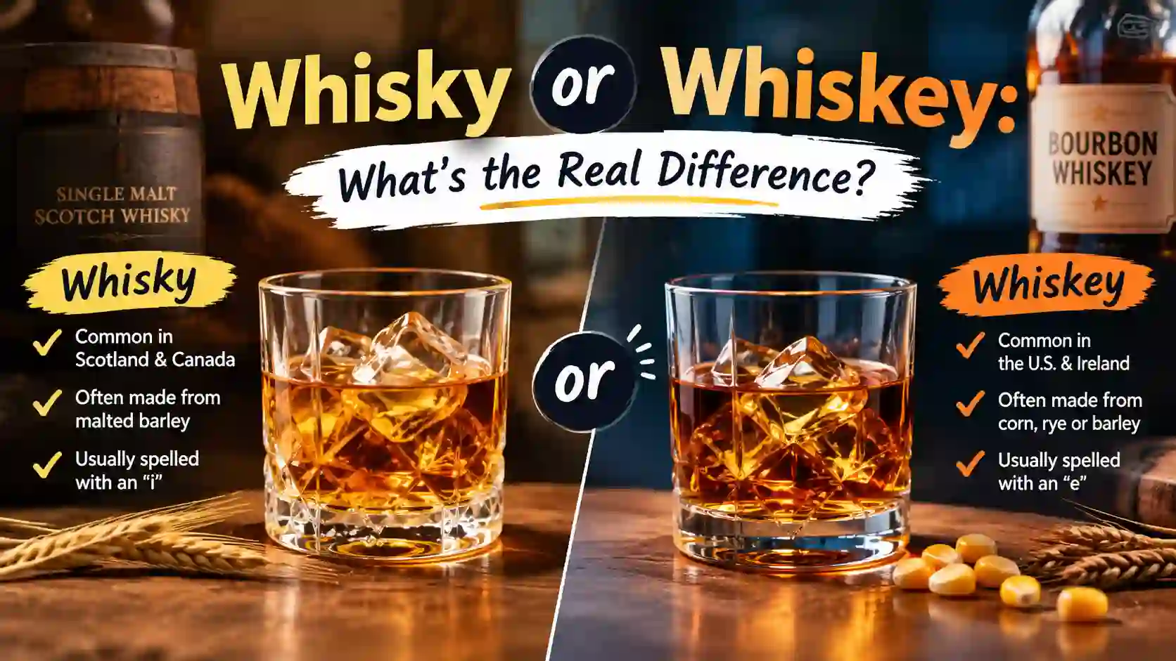Whisky or Whiskey: What's the Real Difference? 🥃